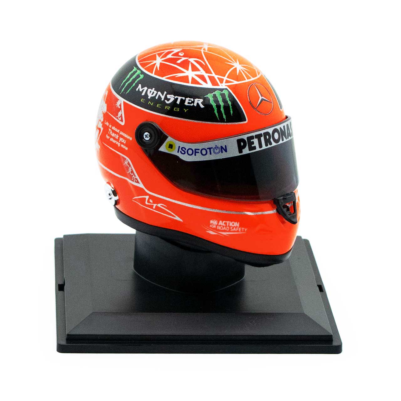 Michael Schumacher Final Helmet Gp Formula 1 2012 1:4 | eBay
