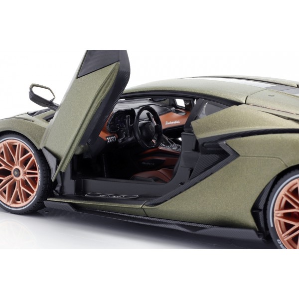 Lamborghini Sian FKP 37 anno di costruzione 2020 verde oliva opaco 1/18