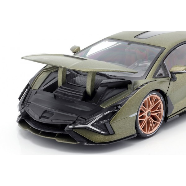 Lamborghini Sian FKP 37 año de construcción 2020 verde oliva mate 1/18