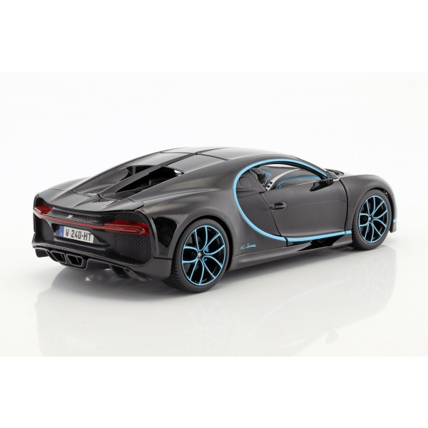 Bugatti Chiron World Record Car #42 J.-P. Montoya negro 1/18