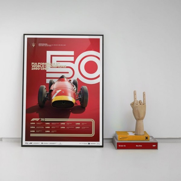 Poster Formel 1 Jahrzente - 50er Jahre Maserati