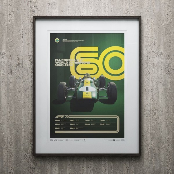 Affiche Formule 1 Décennies - Team Lotus années 60