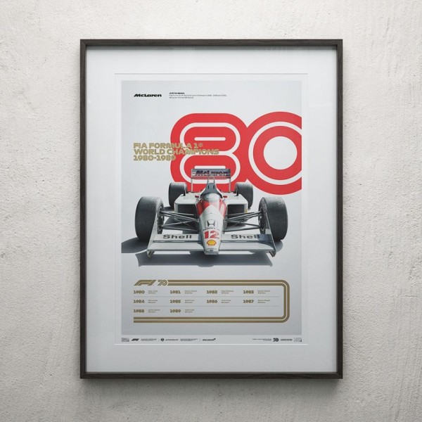 Poster Formel 1 Jahrzente - 80er Jahre McLaren