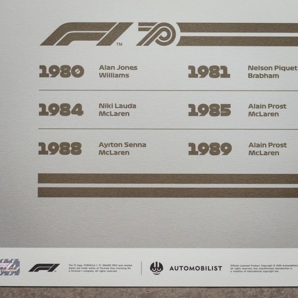 Poster Formula 1 Decenni - Anni '80 McLaren