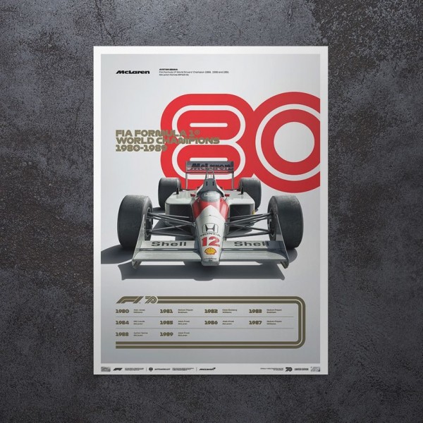 Affiche Formule 1 Décennies - McLaren années 80