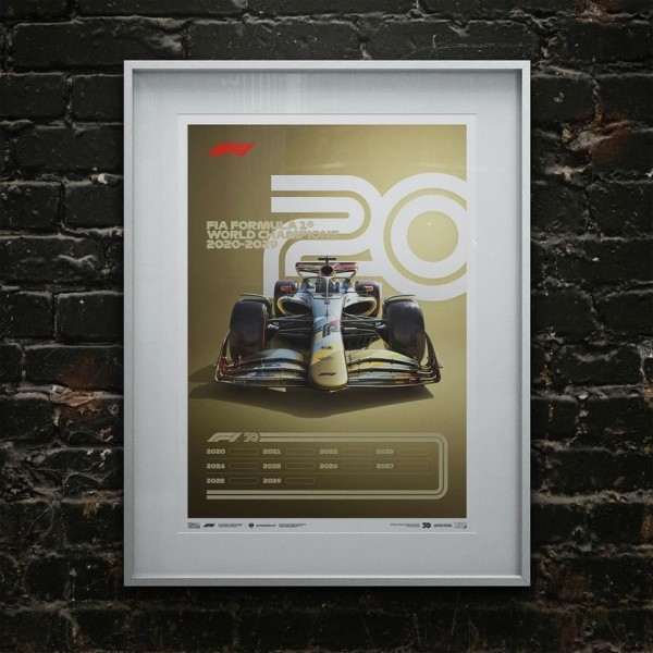 Poster Formel 1 Jahrzente - 2020er Jahre Die Zukunft Liegt Vor Uns