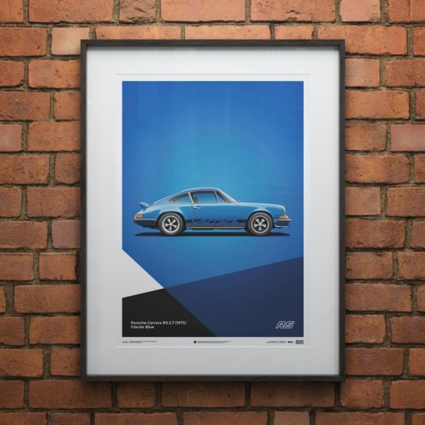 Cartel Porsche 911 RS - Azul