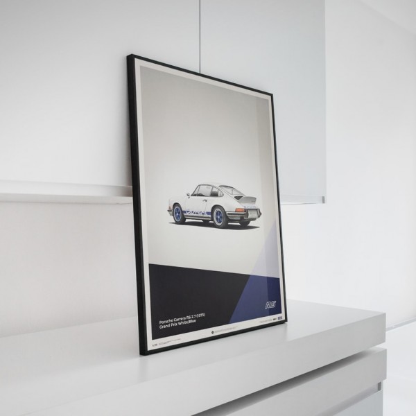 Poster Porsche 911 RS - White