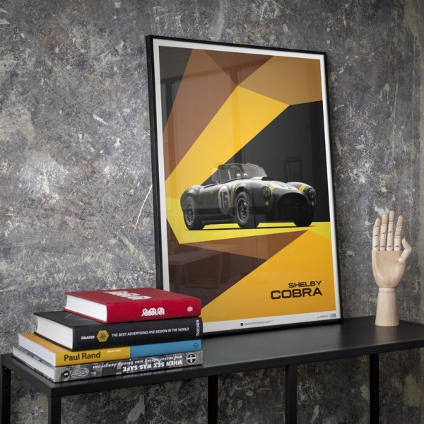 Poster Shelby-Ford AC Cobra Mk II - Schwarz - 1962