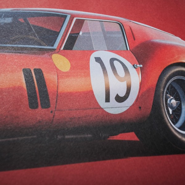 Poster Ferrari 250 GTO - Rot - 24h Le Mans - 1962 - Colors of Speed