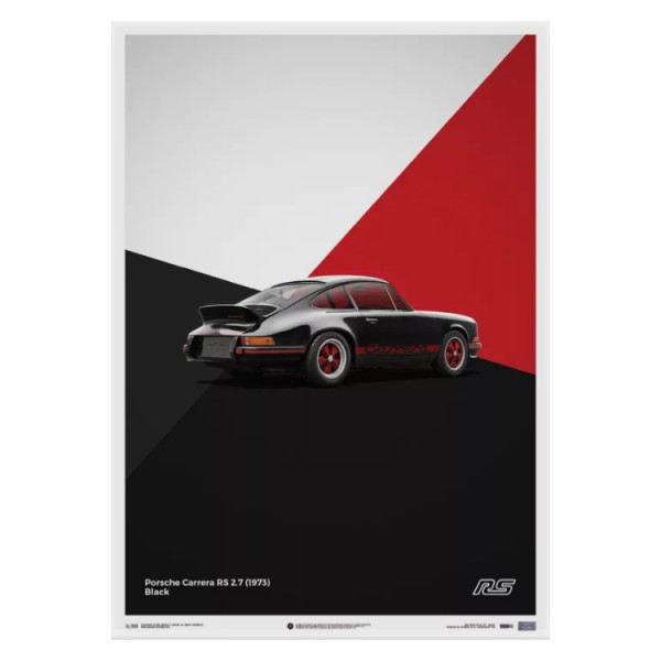 Poster Porsche 911 RS - Black