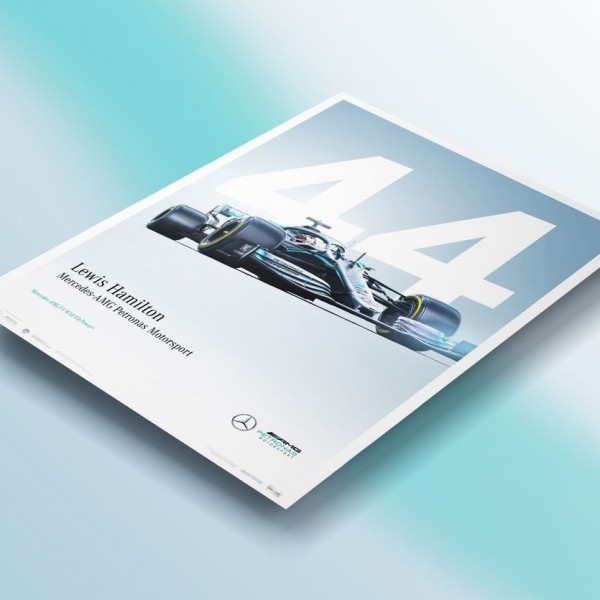 Poster Mercedes-AMG Petronas Motorsport Lewis Hamilton 2019 - Limited Edition
