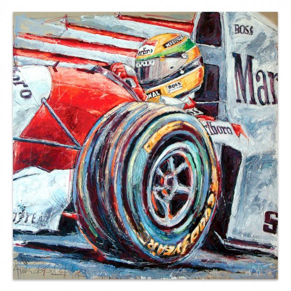 toile tableaux  Ayrton Senna 60X90 cm