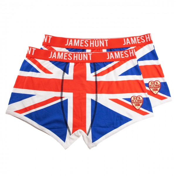 James Hunt Boxers Union Jack Double Pack