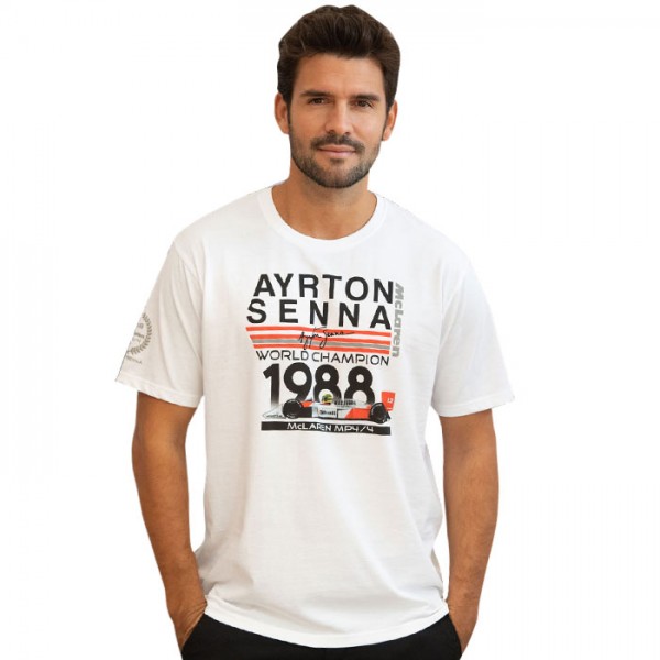 Ayrton Senna T-Shirt Champion du Monde 1988 McLaren