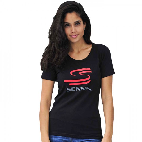 Ayrton Senna Damen T-Shirt Senna schwarz