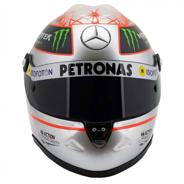 Michael Schumacher Casque Platinum Spa 300e GP 2012 1/2
