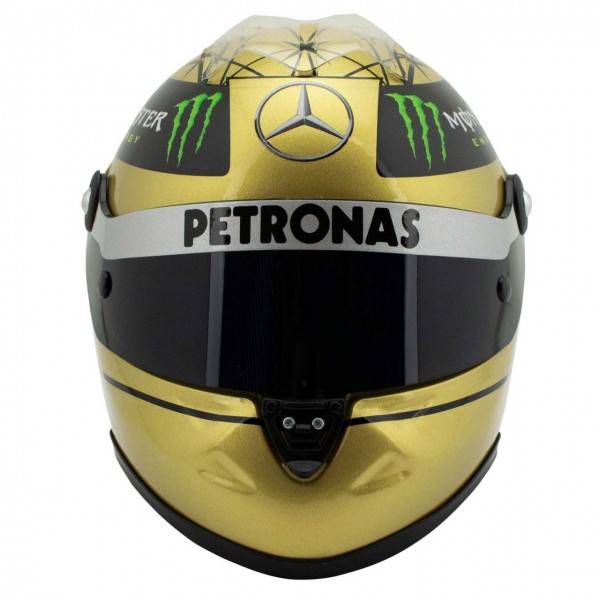 Michael Schumacher Spa 2011 Gold-Helm 1:2