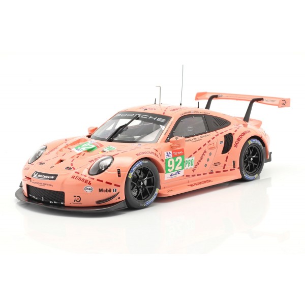 Porsche 911 GT3 RSR 24h Le Mans 2018 Winner Pink Pig 1:43 Spark Limited NEW 