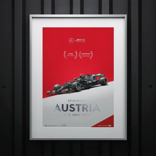 Poster Mercedes-AMG Petronas F1 Team - Austrian GP 2020 - Valtteri Bottas