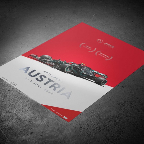 Poster Mercedes-AMG Petronas F1 Team - Österreich GP 2020 - Valtteri Bottas