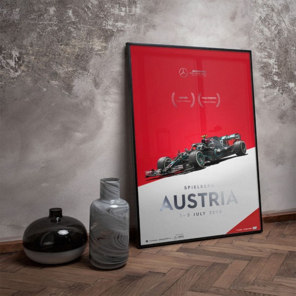 Poster Mercedes-AMG Petronas F1 Team - Austrian GP 2020 - Valtteri Bottas