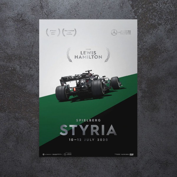 Poster Mercedes-AMG Petronas F1 Team - Styria GP 2020 - Lewis Hamilton