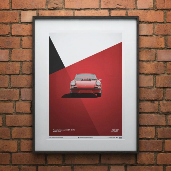 Poster Porsche 911 RS - Red