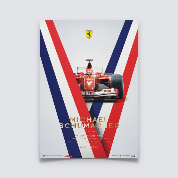 Poster Michael Schumacher - Ferrari F2002 - Frankreich GP 2002