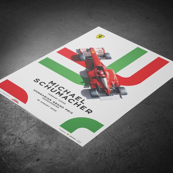 Affiche Michael Schumacher - Ferrari F2002 - Hongrie GP 2002
