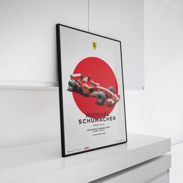 Poster Michael Schumacher - Ferrari F2002 - Japanese GP 2002
