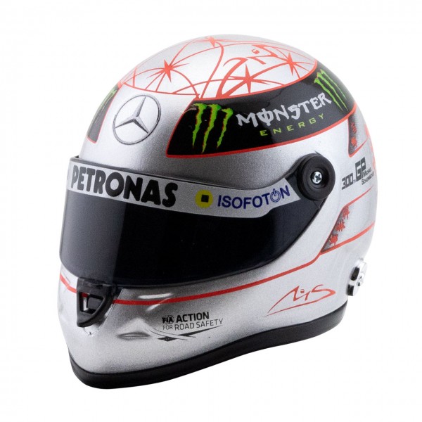 Michael Schumacher Platin-Helm Spa 300th GP 2012 1:4