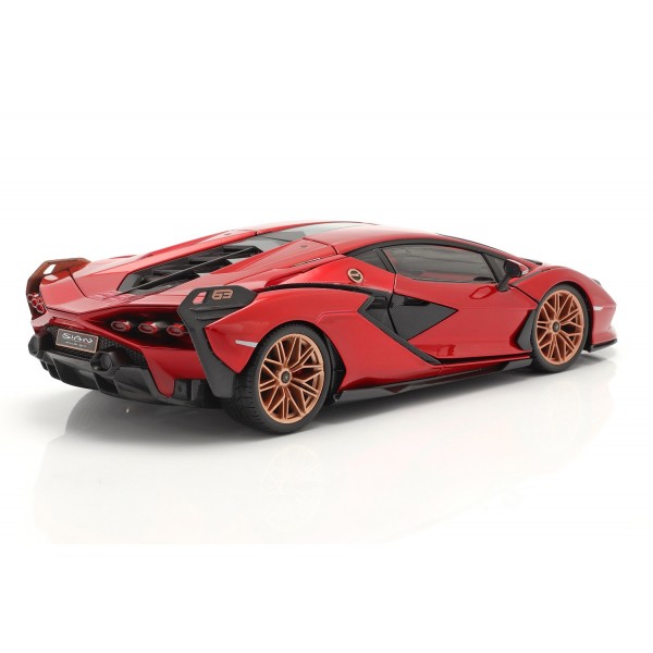 Lamborghini Sian FKP 37 Baujahr 2019 rot / schwarz 1:18
