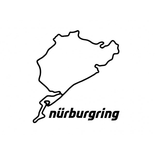 Nürburgring Sticker Nürburgring 8cm negro