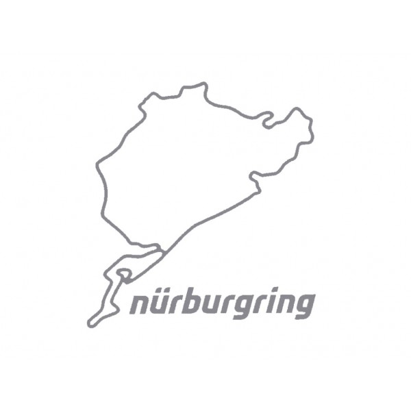 Nürburgring Aufkleber Nürburgring 8cm silber