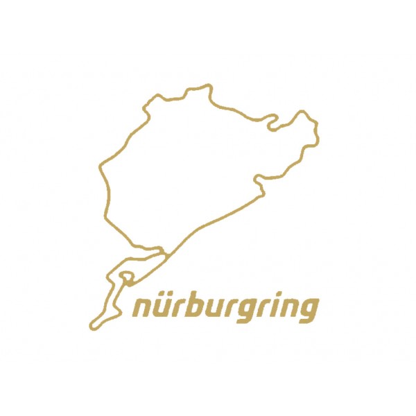 Nürburgring Aufkleber Nürburgring 8cm gold