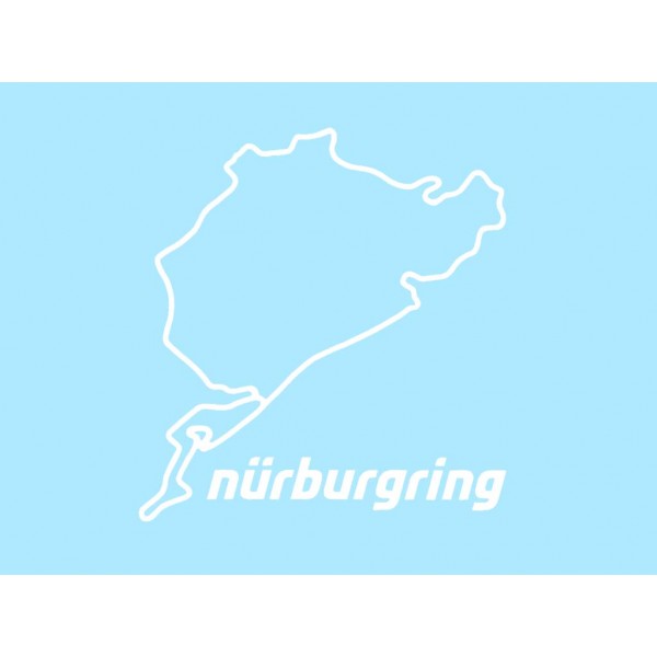Nürburgring Sticker Nürburgring 8cm bianco