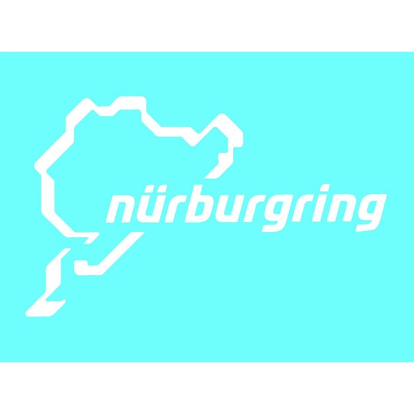 Nürburgring Sticker Nürburgring Logo 12cm blanc