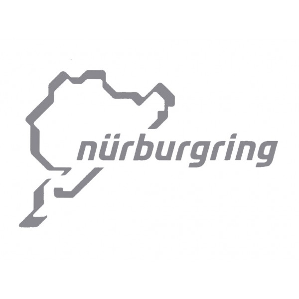Nürburgring Sticker Nürburgring Logo 12cm argento