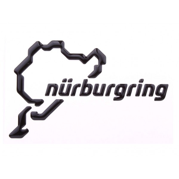 Nürburgring Sticker NR Logo 3D 12cm nero