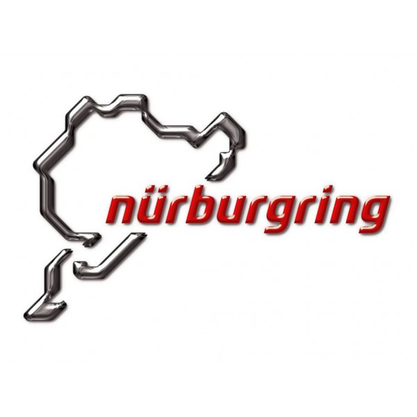 Nürburgring Aufkleber NR Logo 3D 12cm grau-rot