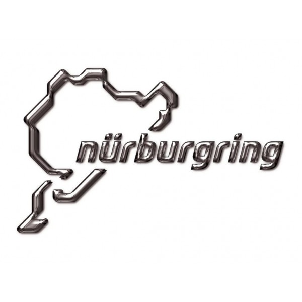 Nürburgring Aufkleber NR Logo 3D 12cm silber