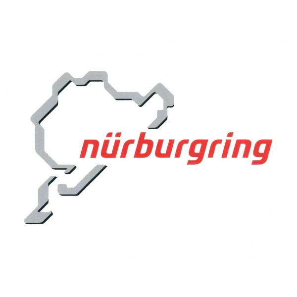 Nürburgring Sticker Nürburgring Logo 12cm grey-red