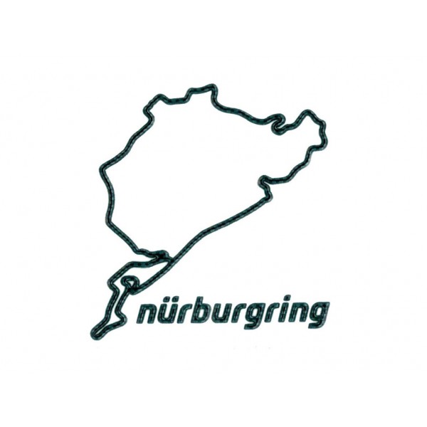 Nürburgring Aufkleber Nürburgring 3D 12cm carbon