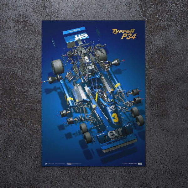 Affiche Tyrrell P34 - Jody Scheckter - F1 1976 - Collector`s Edition
