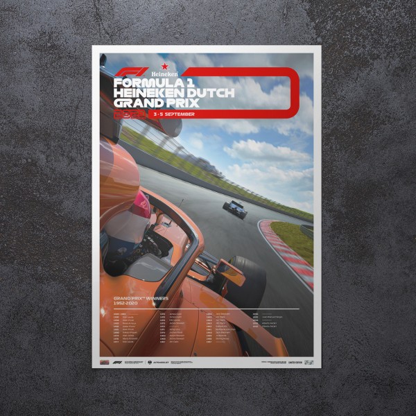 Poster Formel 1 - Großer Preis der Niederlande 2021 - Limited Edition