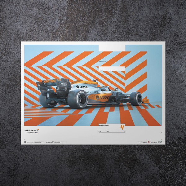 Lando Norris McLaren MCL35M Formula1 Team Limited Edition Official Framed Poster 