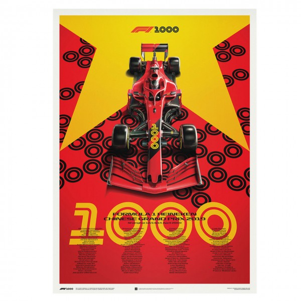 Affiche Formule 1 - Grand Prix de Chine 2019 - Édition Ferrari