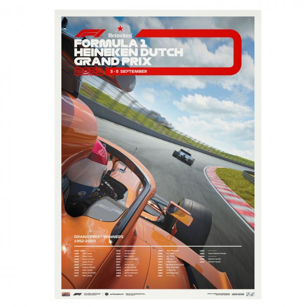 Cartel Fórmula 1 - Gran Premio de Holanda 2021 - Edición limitada