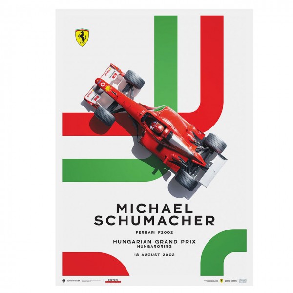 Poster Michael Schumacher - Ferrari F2002 - Hungarian GP 2002